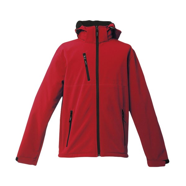 ZAGREB. Men's softshell with removable hood