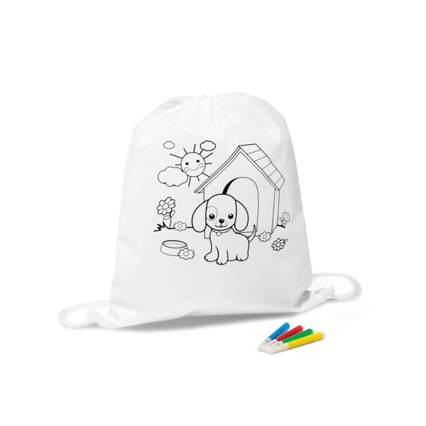 DRAWS. Children's colouring drawstring bag