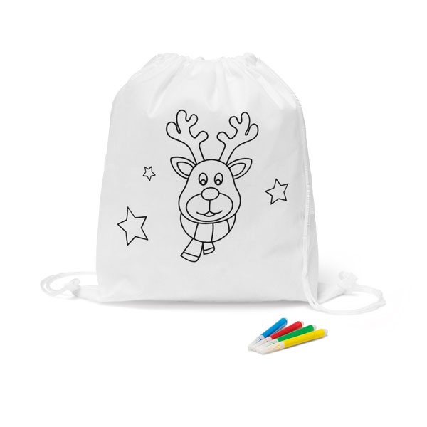 Children's colouring drawstring bag