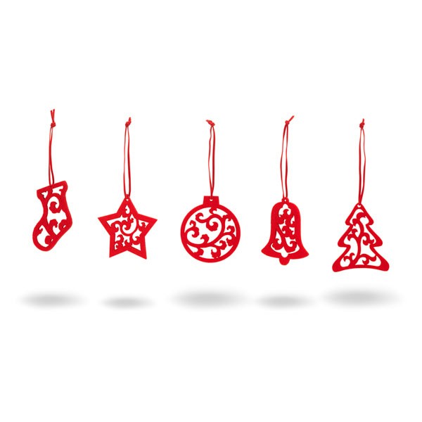 Set of 5 Christmas decorations