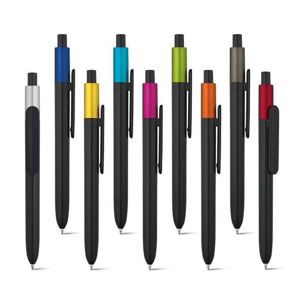 KIWU Metallic. ABS ballpoint with shiny finish and lacquered top with metallic finish
