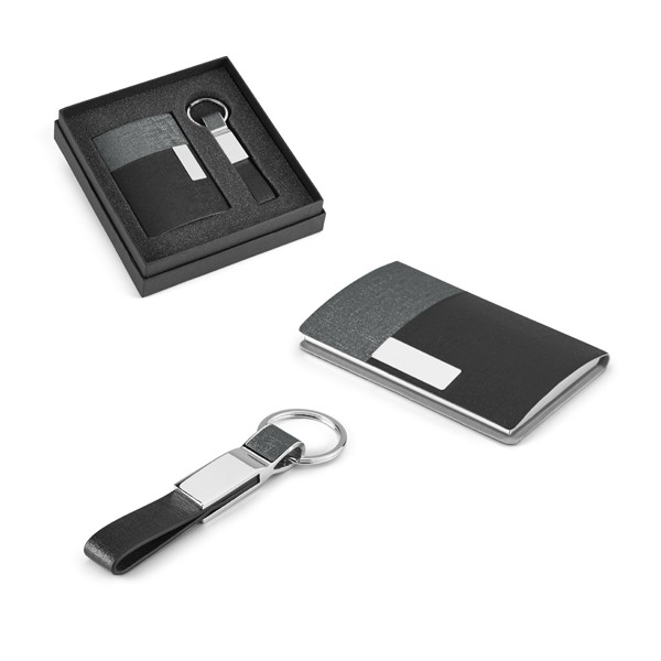 TRAVOLTA. Card holder and keychain set
