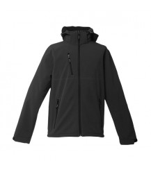 ZAGREB. Men's softshell with removable hood