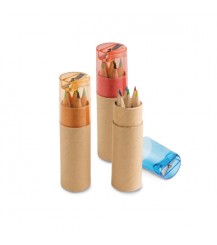 ROLS. Pencil box with 6 coloured pencils
