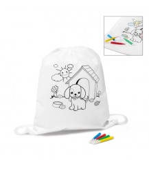 DRAWS. Children's colouring drawstring bag
