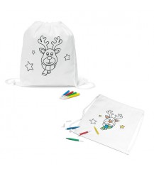 Children's colouring drawstring bag