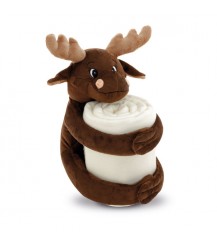 MOOSE. Blanket with plush toy