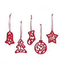 Set of 5 Christmas decorations